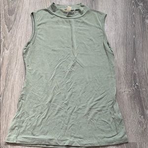 Miami light cream green color cut off shirt